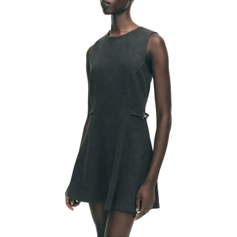 ZARA Sleeveless Dress Women's Gray-2