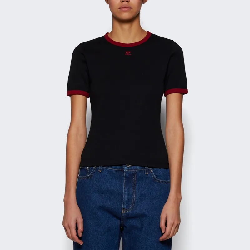 COURREGES Heritage Crewneck T Shirt-1