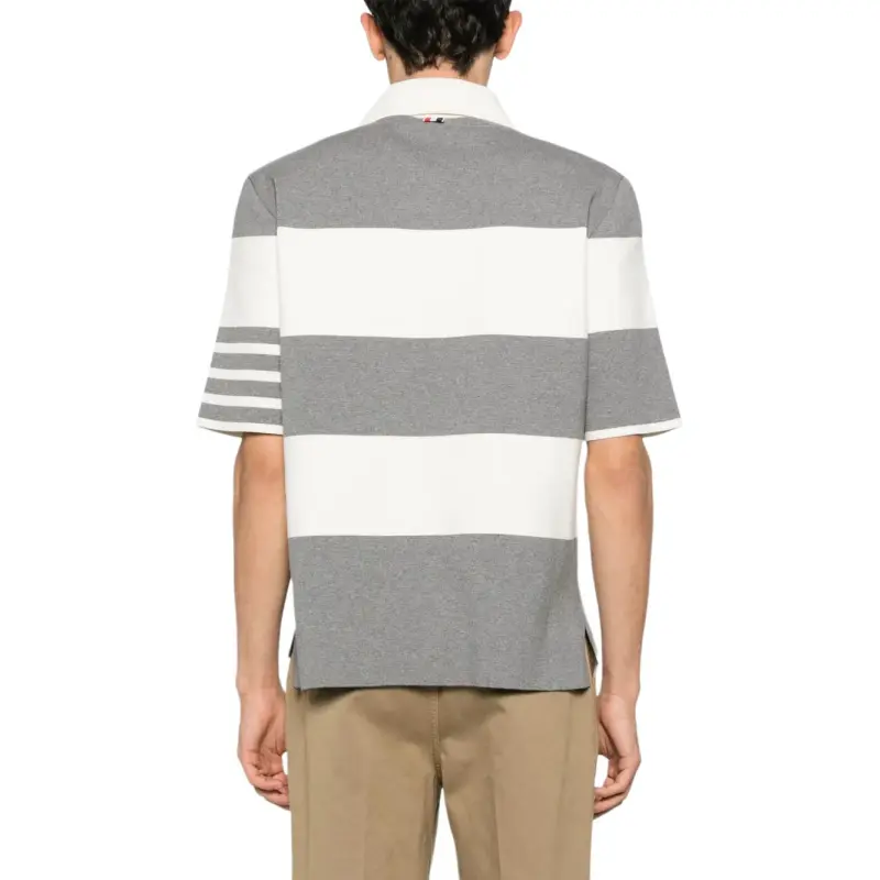 THOM BROWNE Striped Polo Shirt-2