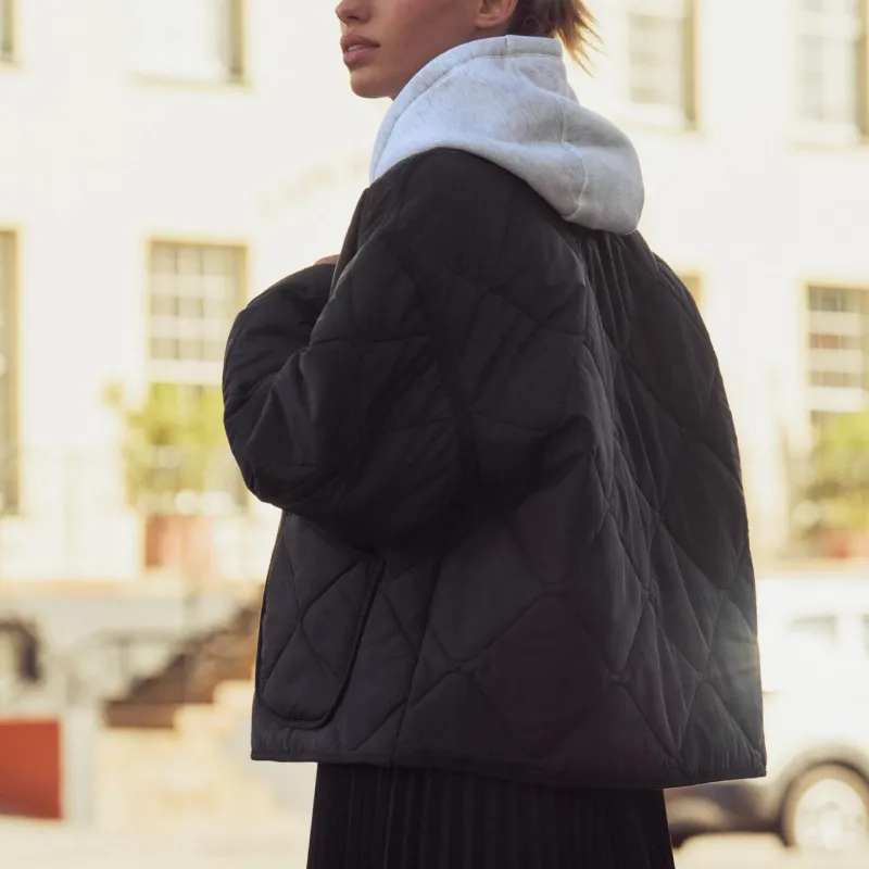 ZARA Puffer Jacket Women's Black-3
