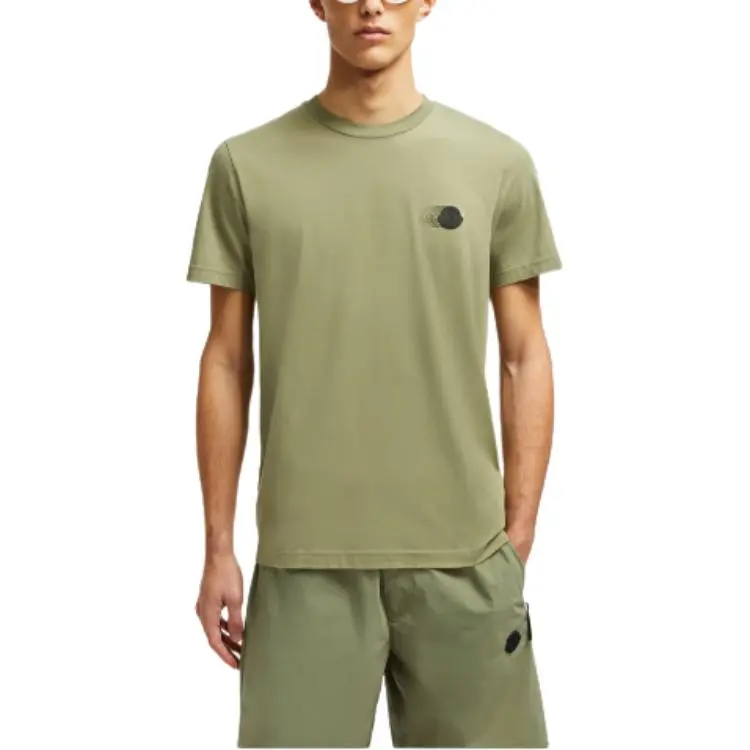 Moncler Faded Logo Motif Crewneck T Shirt-1