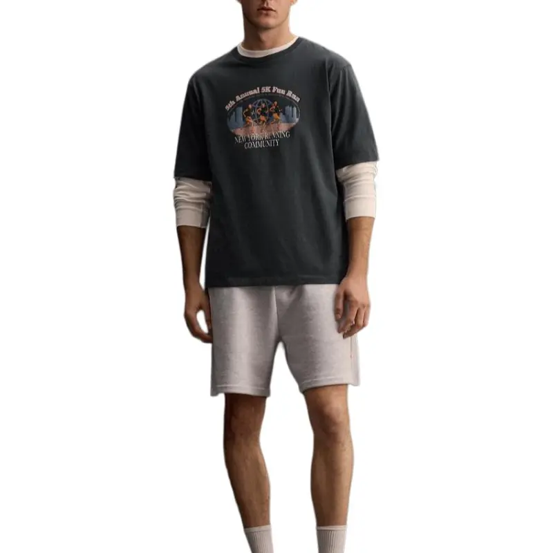 ZARA T Shirts Men Sea Blue-3