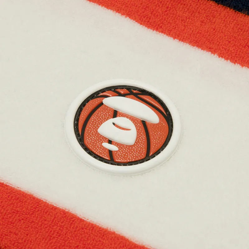Aape Logo patch Striped Polo Shirt-4