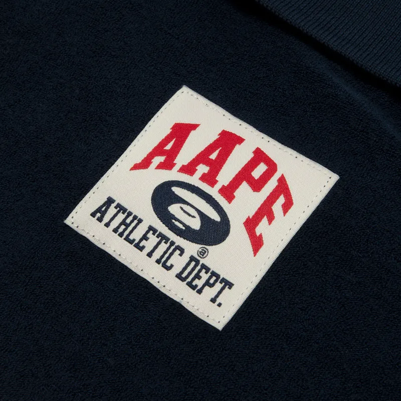 Aape Logo patch Striped Polo Shirt-2