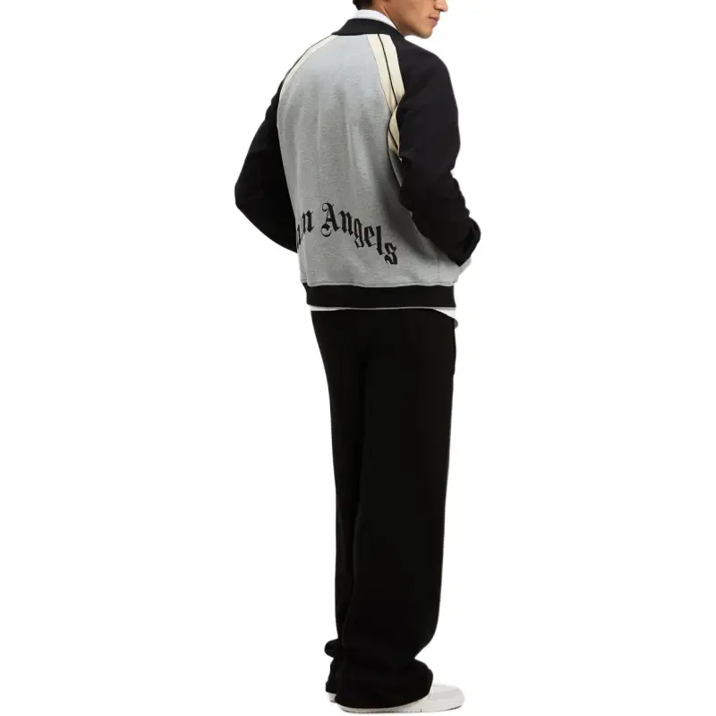 PALM ANGELS Logo print Cotton Varsity Jacket-3