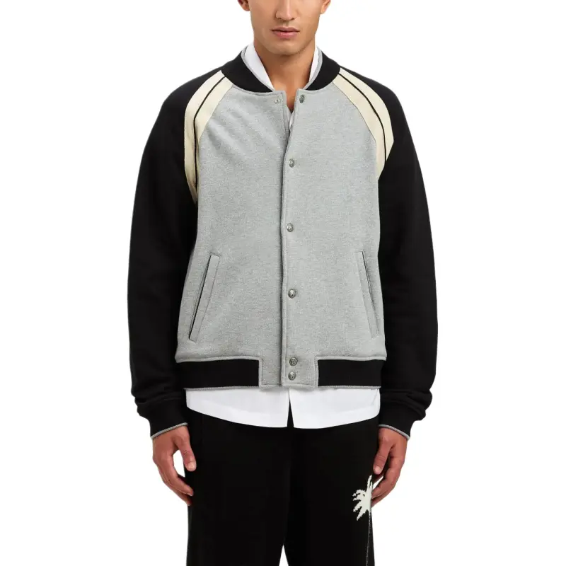 PALM ANGELS Logo print Cotton Varsity Jacket-2
