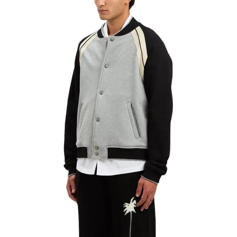 PALM ANGELS Logo print Cotton Varsity Jacket-1