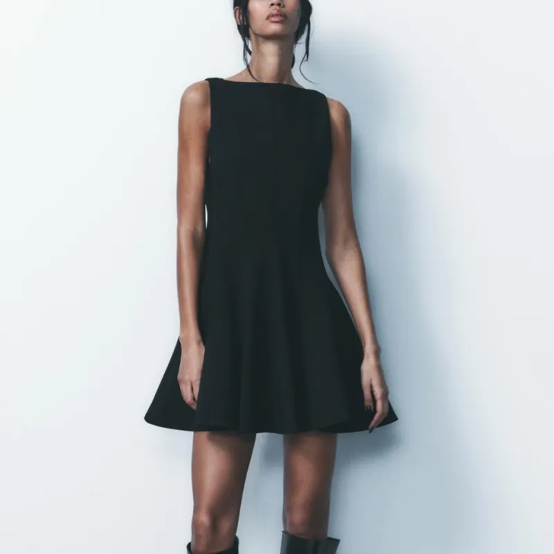 ZARA Valentine's Day Collection SS25 Sleeveless Dress Women's Black-3