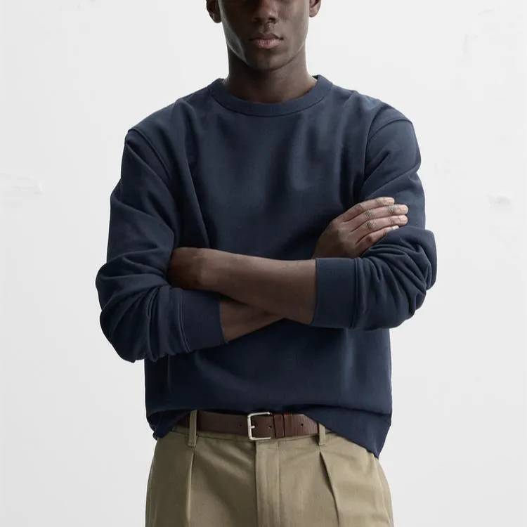 ZARA Valentine's Day Collection Sweatshirts Men Sea Blue-2