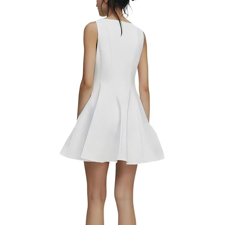 ZARA SS25 Sleeveless Dress Women's White-3