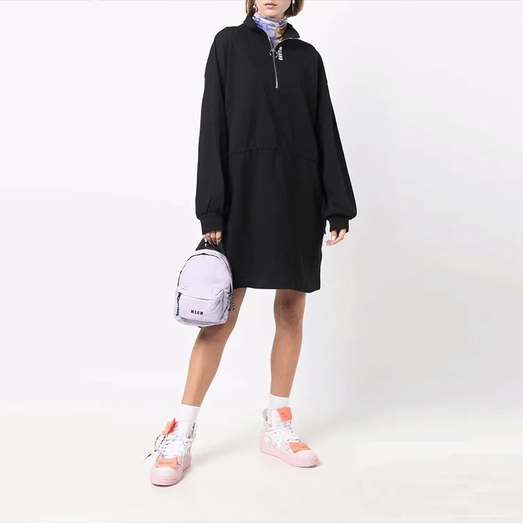 MSGM Long Sleeved Dresses Women's Black-1