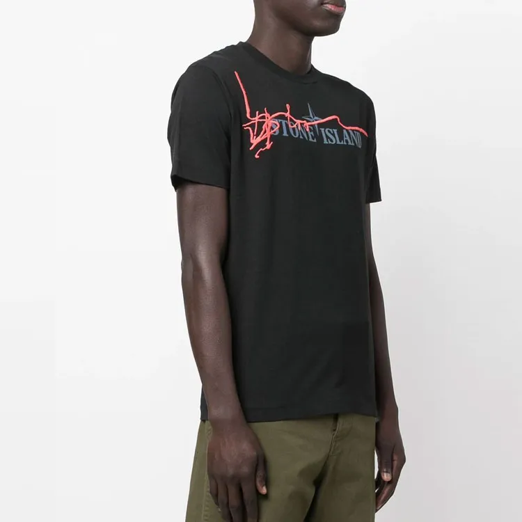 STONE ISLAND Logo print Detail T shirt-1