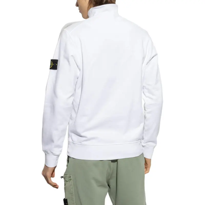 STONE ISLAND Logo Patch Half Zip Sweatshirt-3