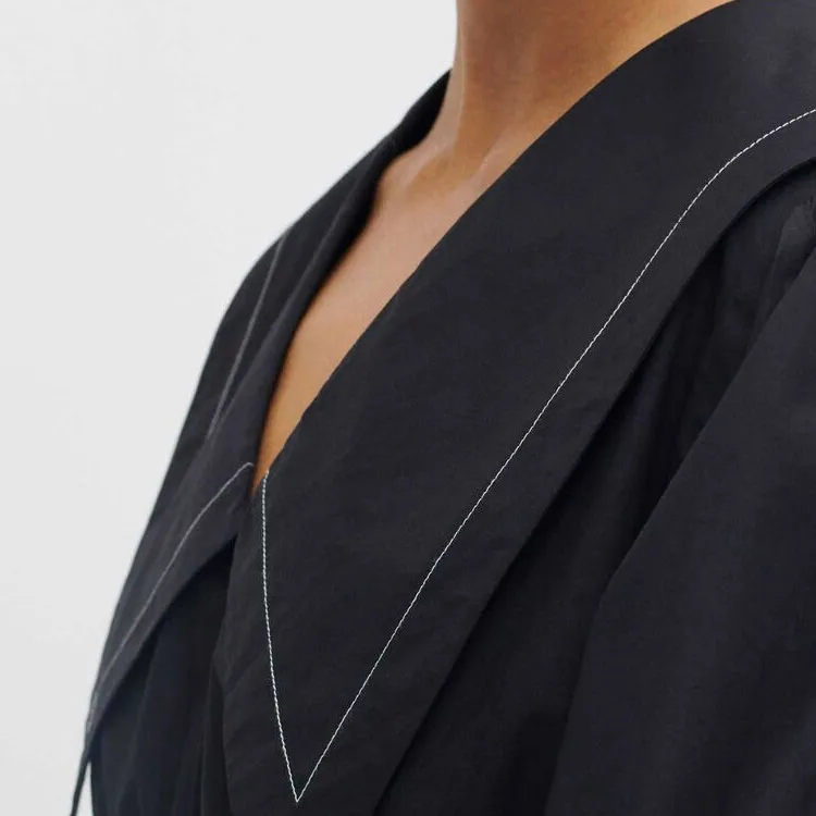 GANNI Long Sleeved Dresses Women's Black-4