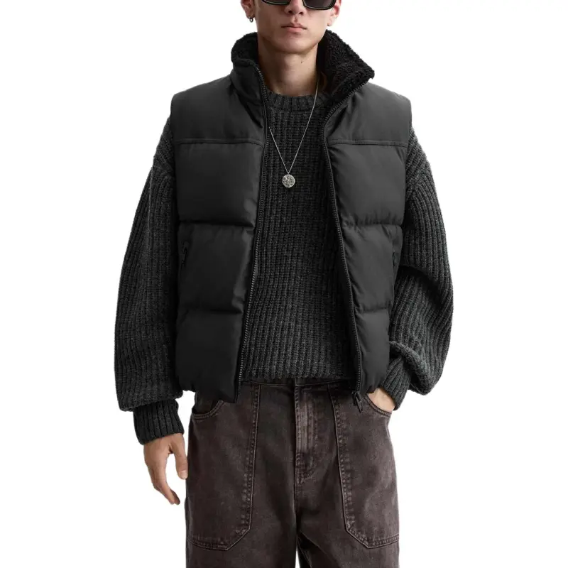 ZARA Vests Men Black-1