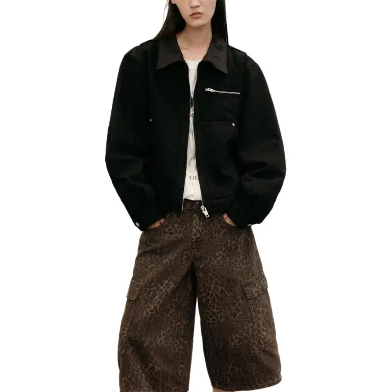 ZARA Denim Jackets Unisex Black-2