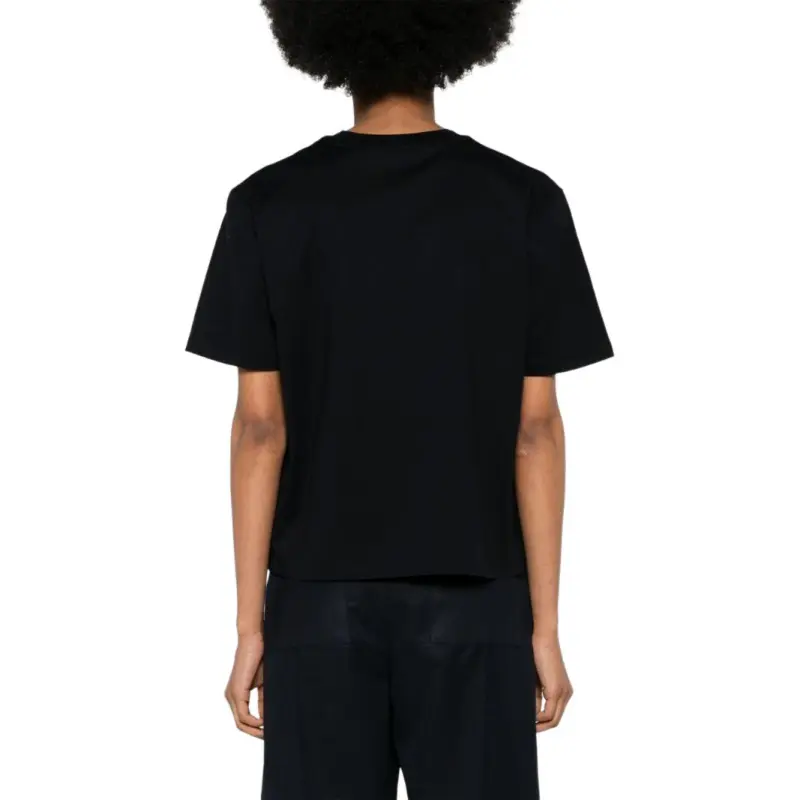 Moncler Drop Shoulder Sleeve T Shirt Women's Midnight Blue-4