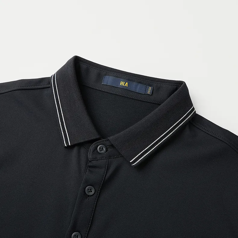 HLA Co authored Series By Artists Polo Shirt Men's Navy Blue-3