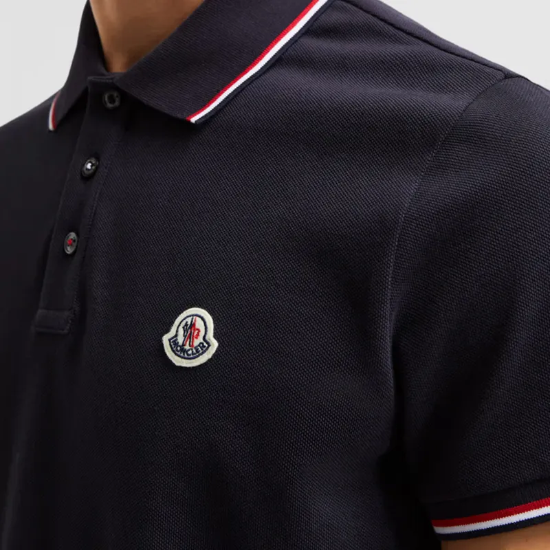 Moncler Logo Patch Short Sleeved Polo Shirt-5