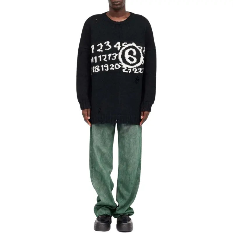 MM6 Maison Margiela Numeric Distressed Jumper-3