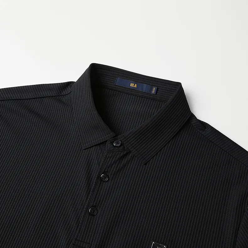 HLA Polo Shirts Men Black 1 0-5
