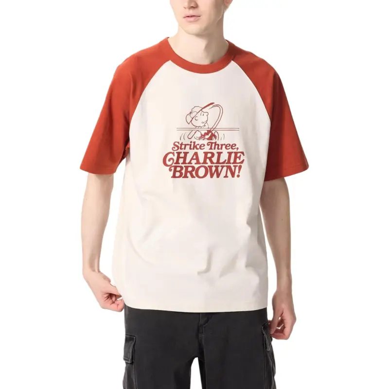 UNIQLO x PEANUTS Collaboration SS25 T Shirt Unisex Orange Brown-2