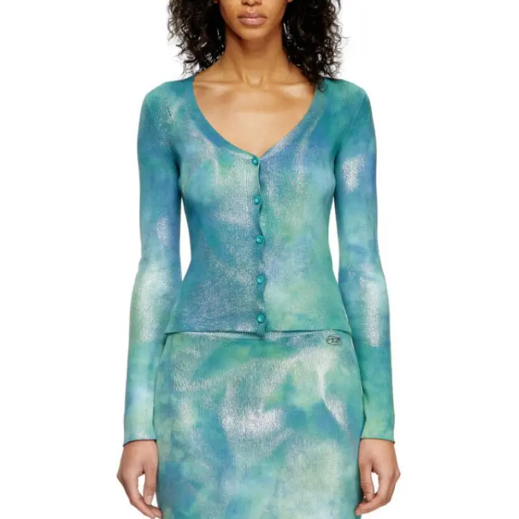 DIESEL Tie Dye V Neck Cardigan-1
