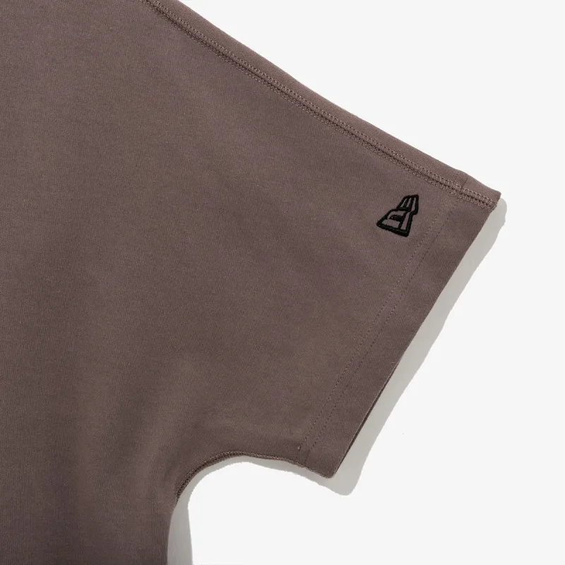 New Era T Shirt Korean Style Unisex Brown-4