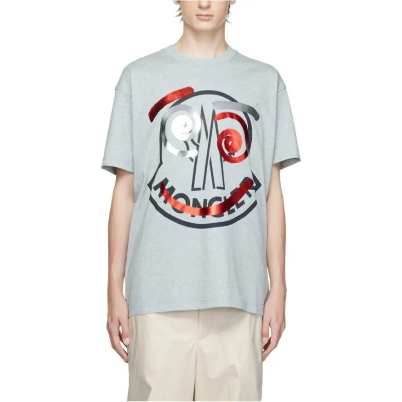 Moncler T Shirts Men Gray-3