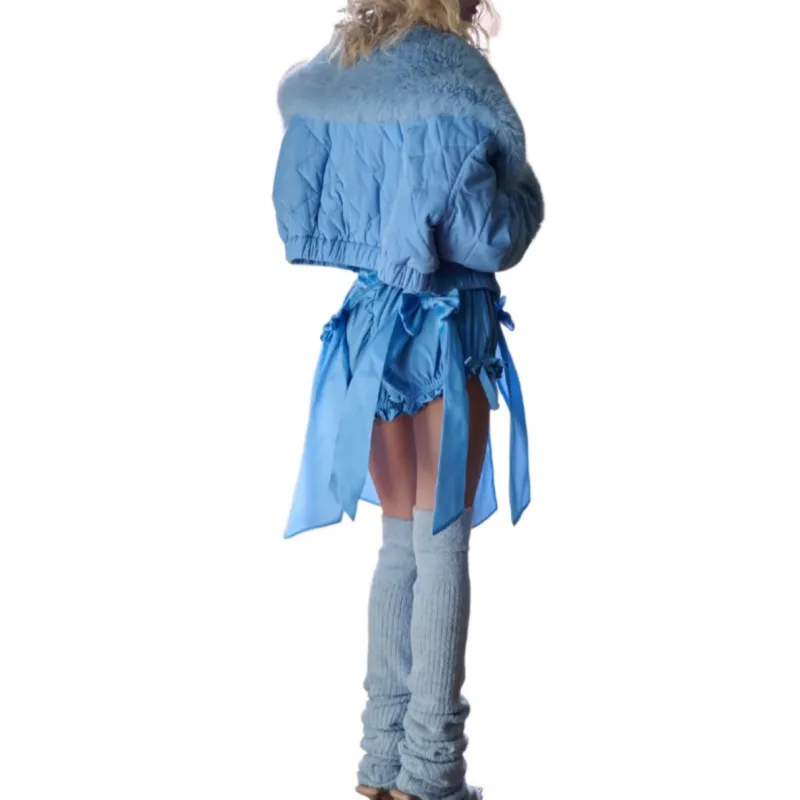 Selkie Collection FW24 Puffer Jacket Women's ROBIN EGG Robin's Egg Blue-3