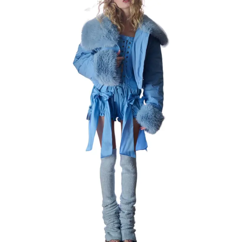 Selkie Collection FW24 Puffer Jacket Women's ROBIN EGG Robin's Egg Blue-2