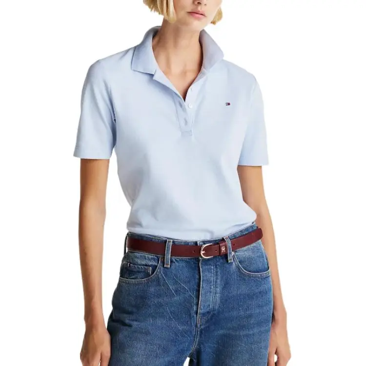Tommy Hilfiger Polo Shirt Women's Light Blue-1