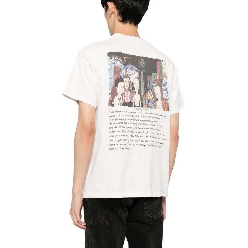 SAINT Mxxxxxx Cartoon print Cotton T shirt-4