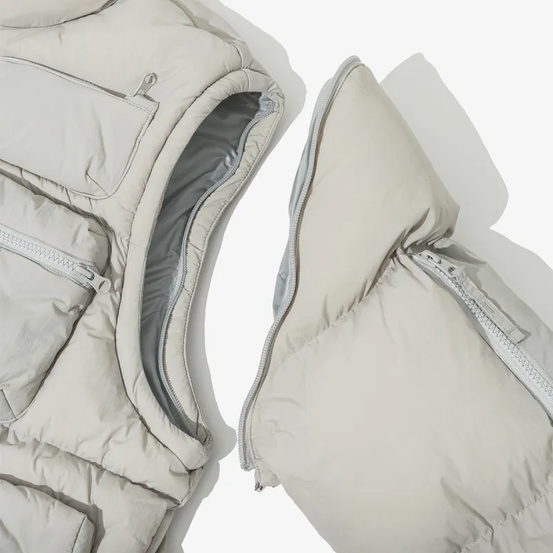 New Era Puffer Jacket Men's Gray-3