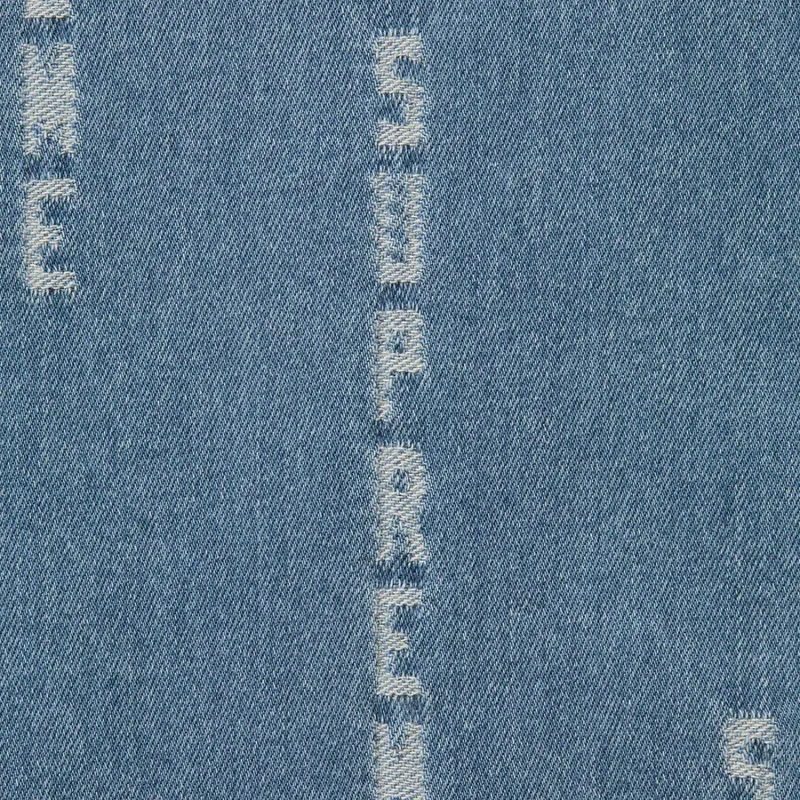 Supreme Logo Stripe Jacquard Denim Shirt-3