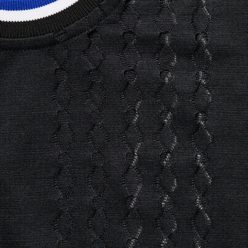 Supreme Perforated Stripe Warm Up Top-5