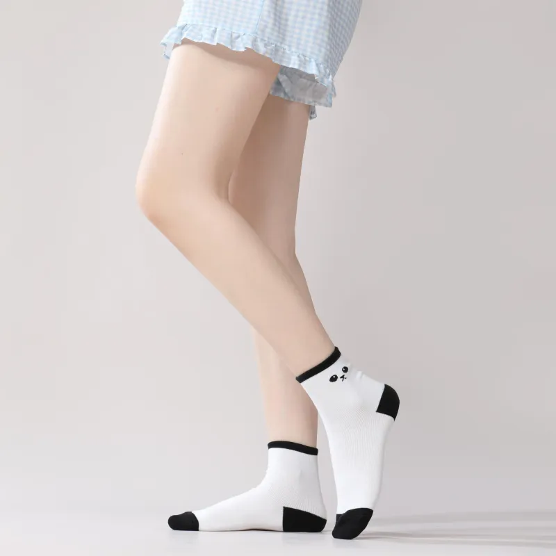 Tutuanna* Ankle Socks Women's 1 Pack Whitish+Puppy Pattern-2