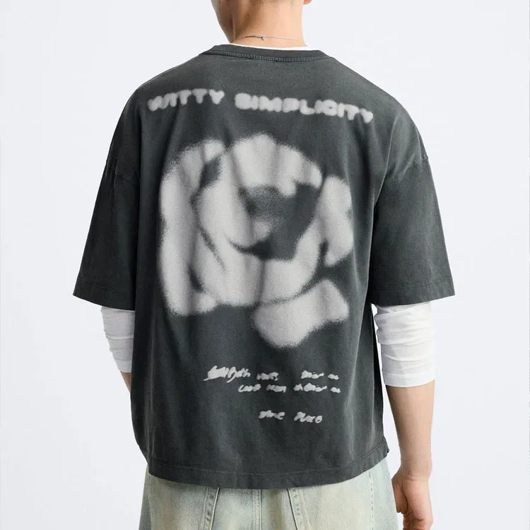 ZARA T Shirt Men's Deep Anthracite-3
