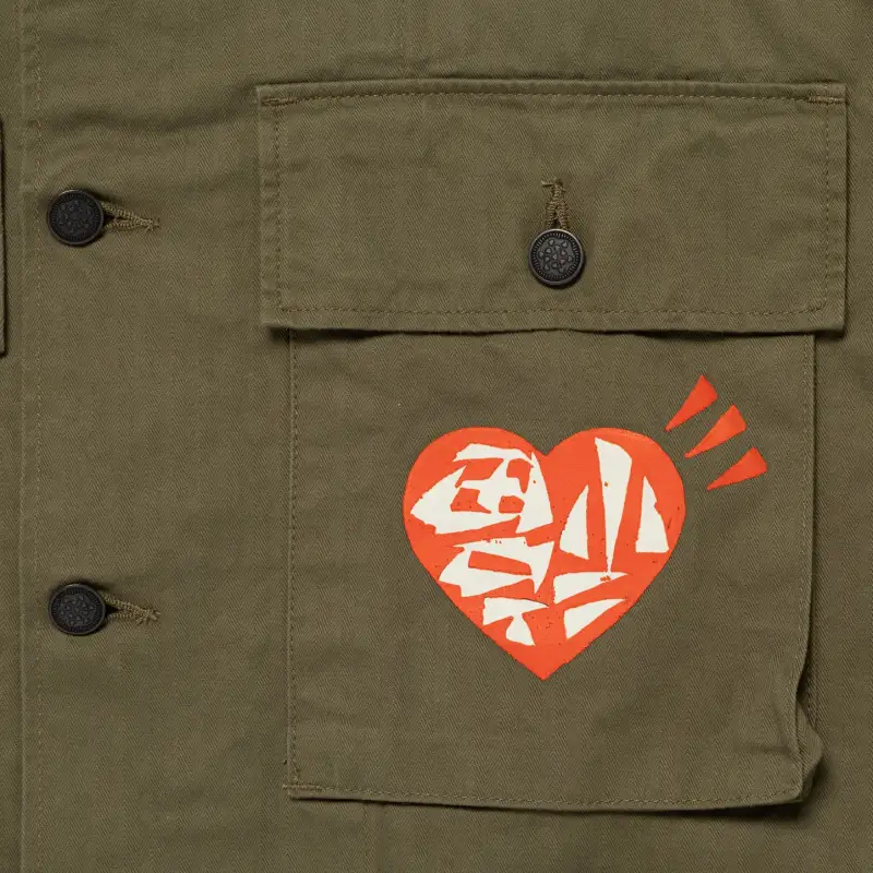 HUMAN MADE SS25 SS25 Shirt Unisex Olive Yellow-4