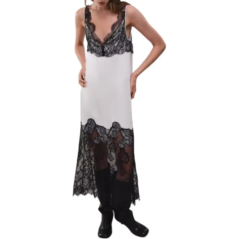 ZARA Slip Dresses Women's White-2