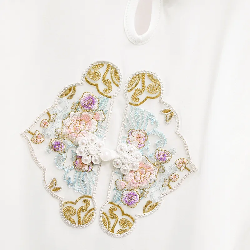 TOUCH Set in Sleeve T Shirt Women's White-4