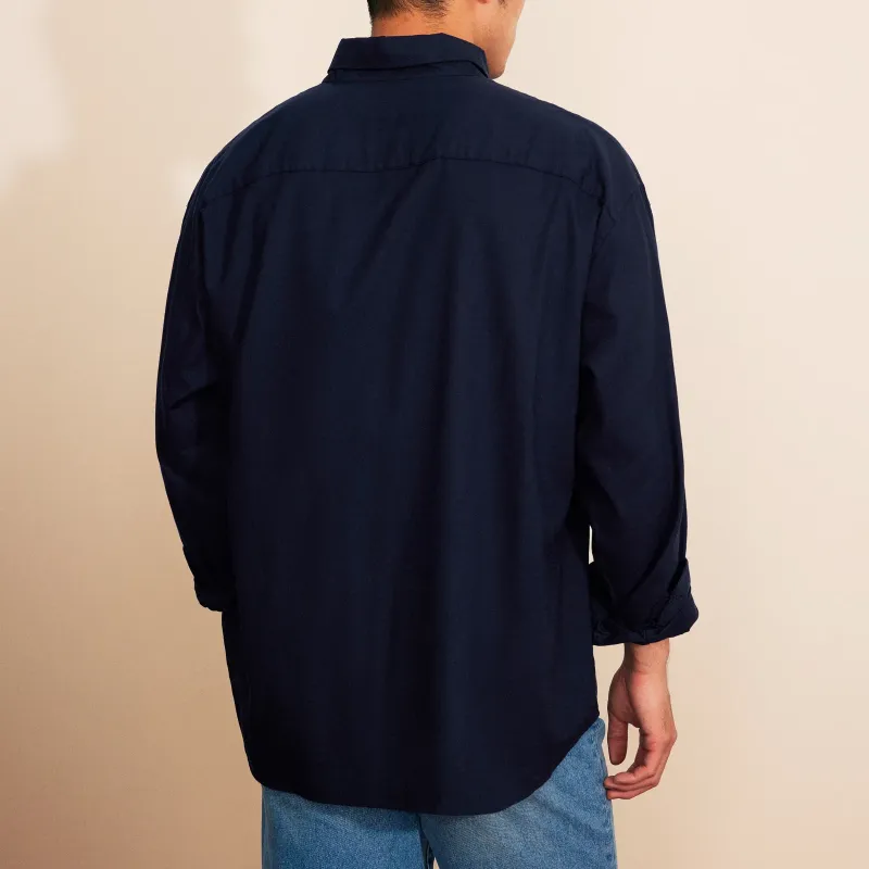 Abercrombie＆Fitch Shirt Men's Marine Blue-4