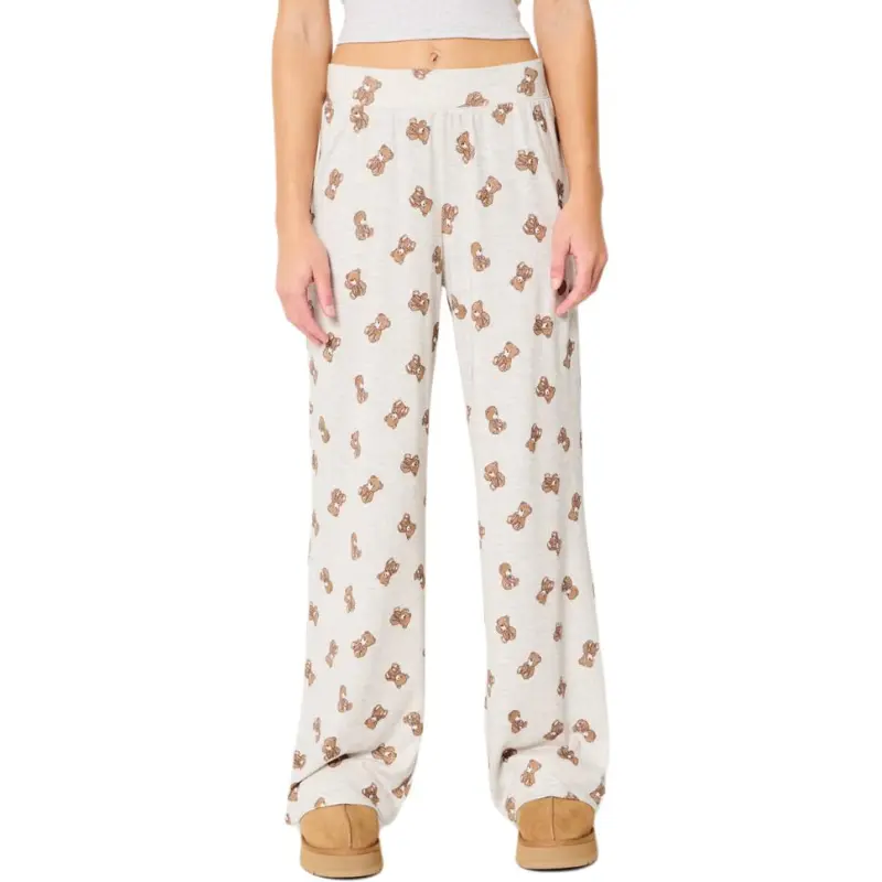 Hollister Pajama Pants Women's Little Bear Full Of Prints-1