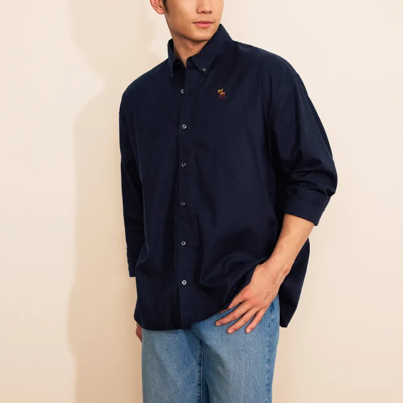 Abercrombie＆Fitch Shirt Men's Marine Blue-3