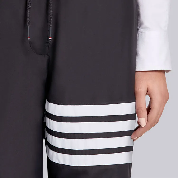 THOM BROWNE· Knitted Sweatpants Women's Charcoal Gray-4