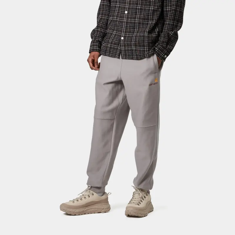 Carhartt WIP American Script Knitted Sweatpants Men Dusty Gray-4