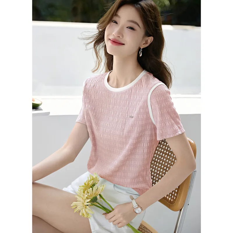 Mo Han Yi Mei T Shirt Women's Pink-2