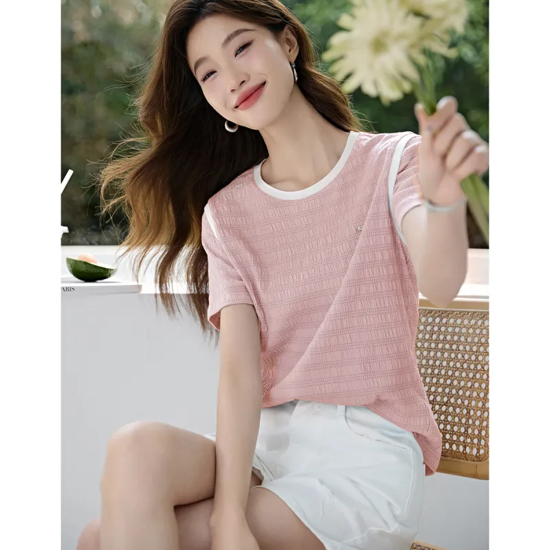 Mo Han Yi Mei T Shirt Women's Pink-3