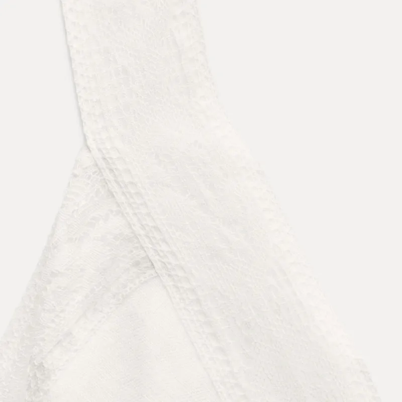 ZARA ZW Series Slip Dress Women's White-4