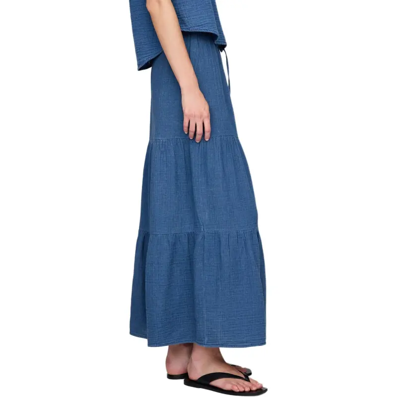 GAP SS25 Denim Long Skirt Women's Blue-2